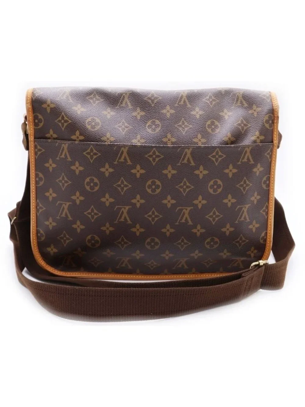 Louis Vuitton Monogram Messenger Bosford GM Shoulder Bag Brown Leather Gold